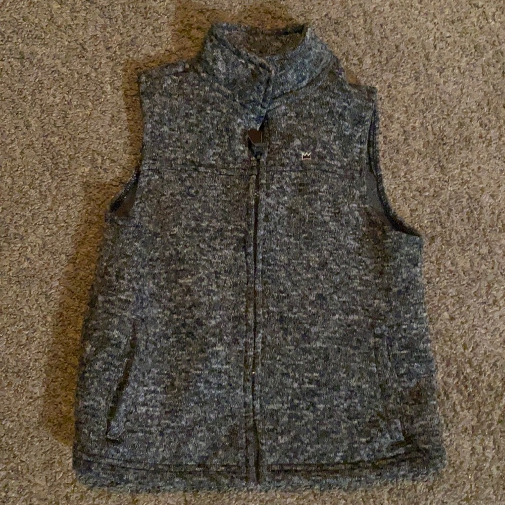 Crown & Ivy Gray zipper vest - Size 6